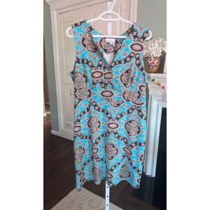 Jude Connally Medallion‎ Paisley Print Sleeveless Tunic Dress Size Large
